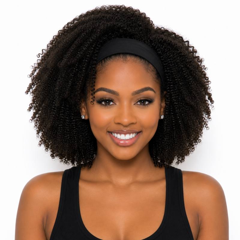 Afro Kinky Curly Headband Wig - Bellezza Boutique