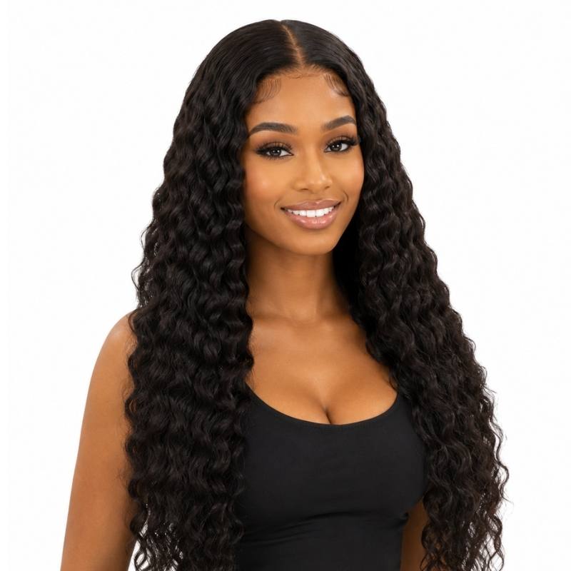 Glueless Deep Wave 2x6 HD Lace Closure Wig - Bellezza Boutique
