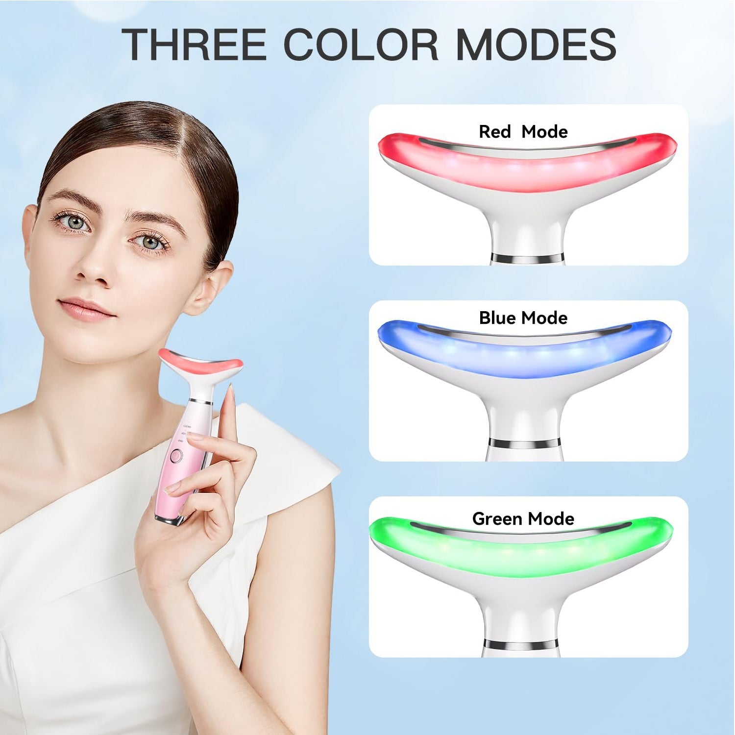 3-in-1 heated face massager USB rechargeable skin care device with vibration massage Bellezza Boutique