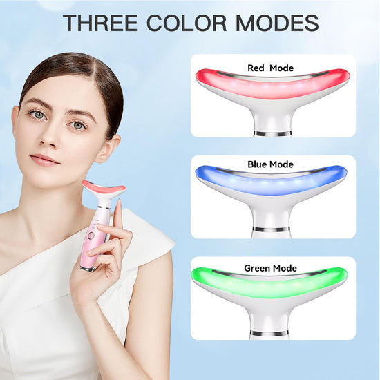 3-in-1 heated face massager USB rechargeable skin care device with vibration massage Bellezza Boutique