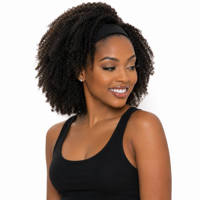 Afro Kinky Curly Headband Wig - Bellezza Boutique