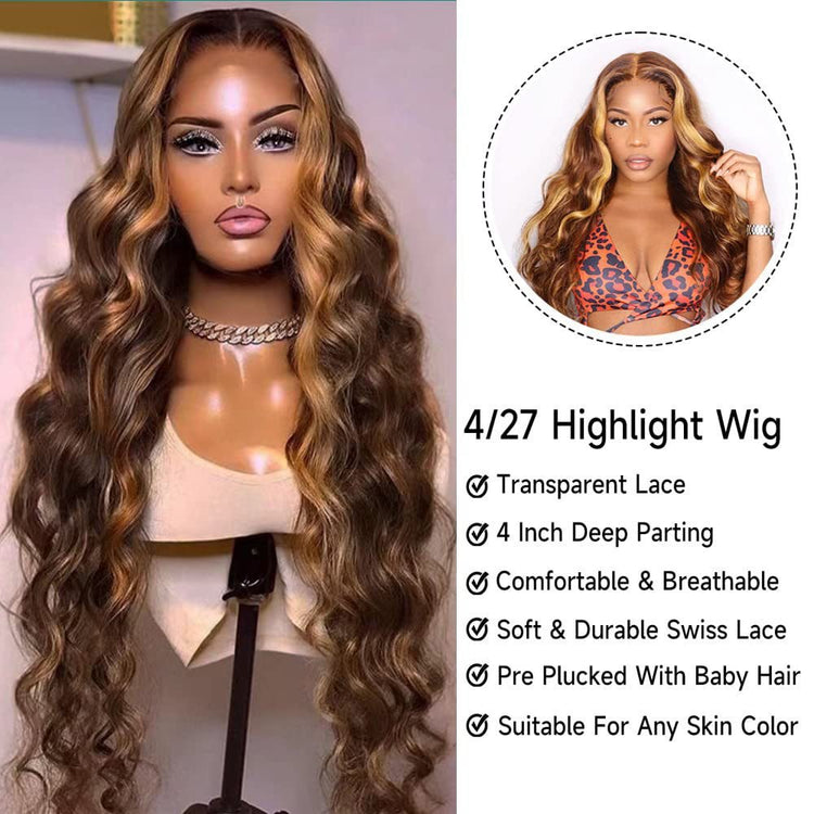 13x4 body wave lace front wig transparent Swiss lace pre-plucked baby hair Bellezza Boutique