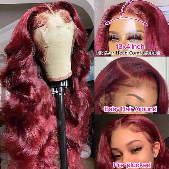 13x4 body wave lace front wig transparent Swiss lace pre-plucked baby hair Bellezza Boutique