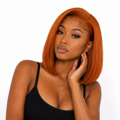 Cinnamon 13x4 Transparent Lace Front Bob Wig - Bellezza Boutique