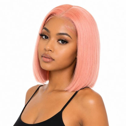 Cotton Candy 13x4 Transparent Lace Front Bob Wig - Bellezza Boutique