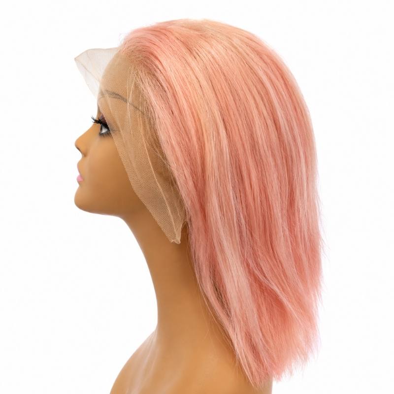 Cotton Candy 13x4 Transparent Lace Front Bob Wig - Bellezza Boutique