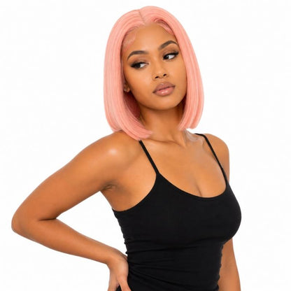 Cotton Candy 13x4 Transparent Lace Front Bob Wig - Bellezza Boutique