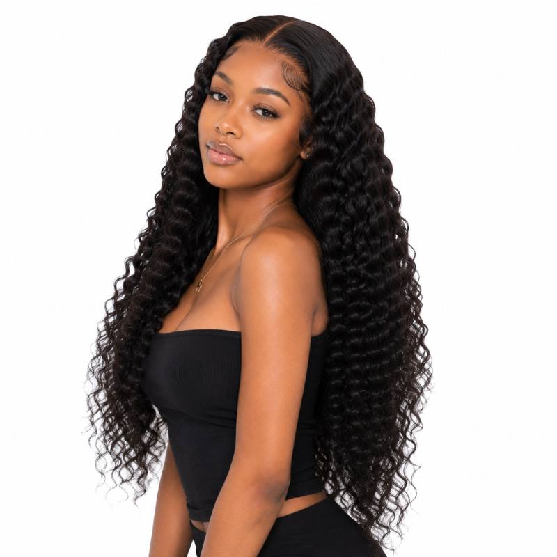 Deep Wave 13x6 HD Lace Front Invisible Hairline Wig - Bellezza Boutique