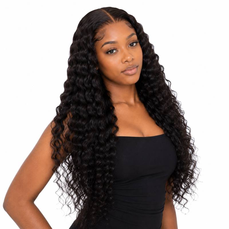 Deep Wave 13x6 HD Lace Front Invisible Hairline Wig - Bellezza Boutique