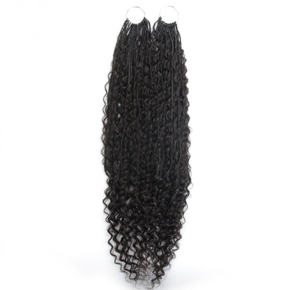 Deep Wave Boho Braids with Human Hair Blend - Bellezza Boutique