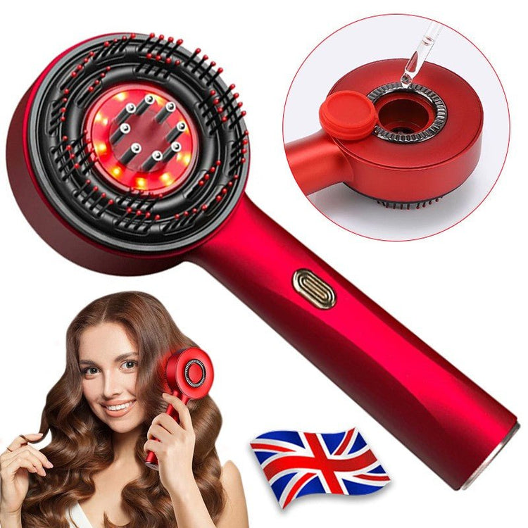 Electric scalp massage brush with red light therapy for hair growth and relaxation Bellezza Boutique