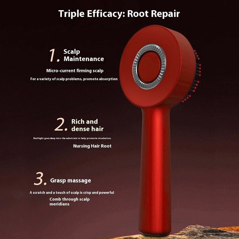 Electric scalp massage brush with red light therapy for hair growth and relaxation Bellezza Boutique