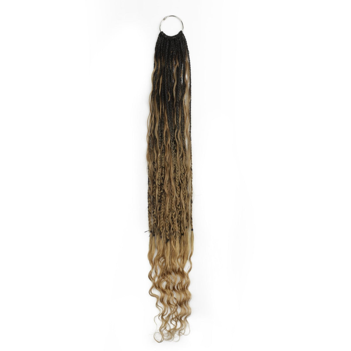 Honey Blonde Ombre Deep Wave Boho Braids with Human Hair Blend - Bellezza Boutique