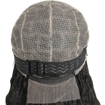 Human Hair Blended Boho Braid Full Lace Wig - Bellezza Boutique