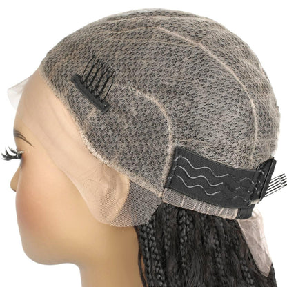 Human Hair Blended Boho Braid Full Lace Wig - Bellezza Boutique