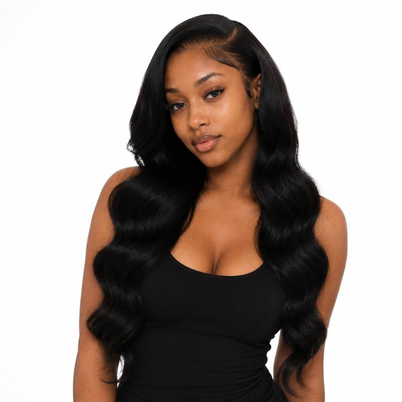 Jet Black Body Wave Human Hair Bundles - Bellezza Boutique