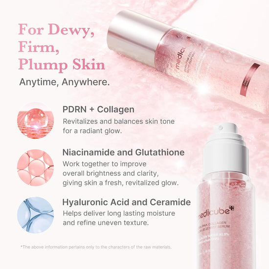 Medicube Pink Collagen Glow Jelly Mist Serum - Bellezza Boutique