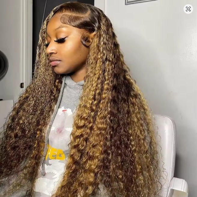 Long straight piano-color wigs with natural blend and soft texture