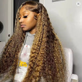 Long straight piano-color wigs with natural blend and soft texture