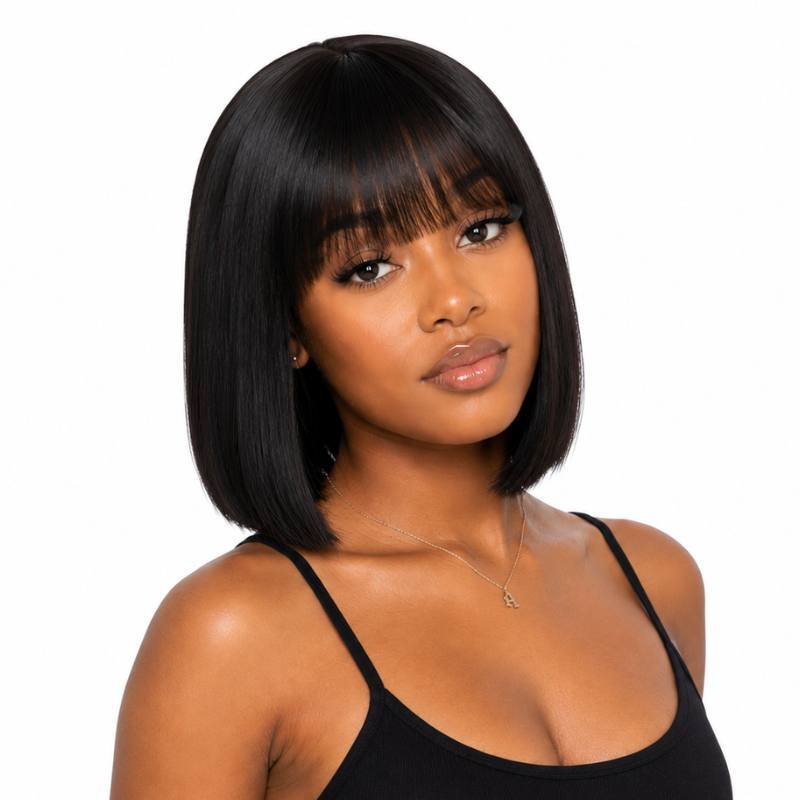 Straight Bang Bob Wig - Bellezza Boutique