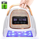 Cordless UV LED nail lamp with diamond design for gel nail drying