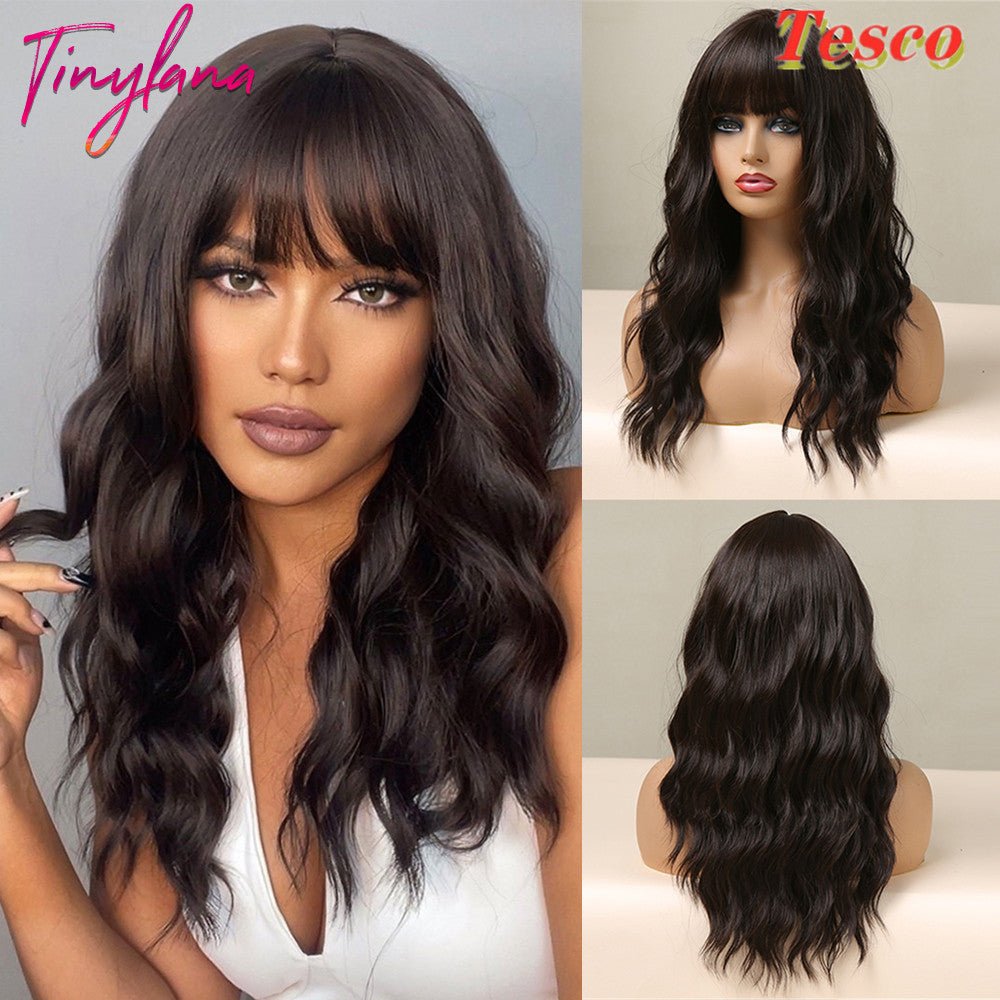 Wavy Wigs with Bangs - Bellezza Boutique