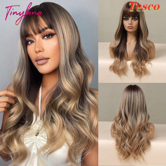Wavy Wigs with Bangs - Bellezza Boutique