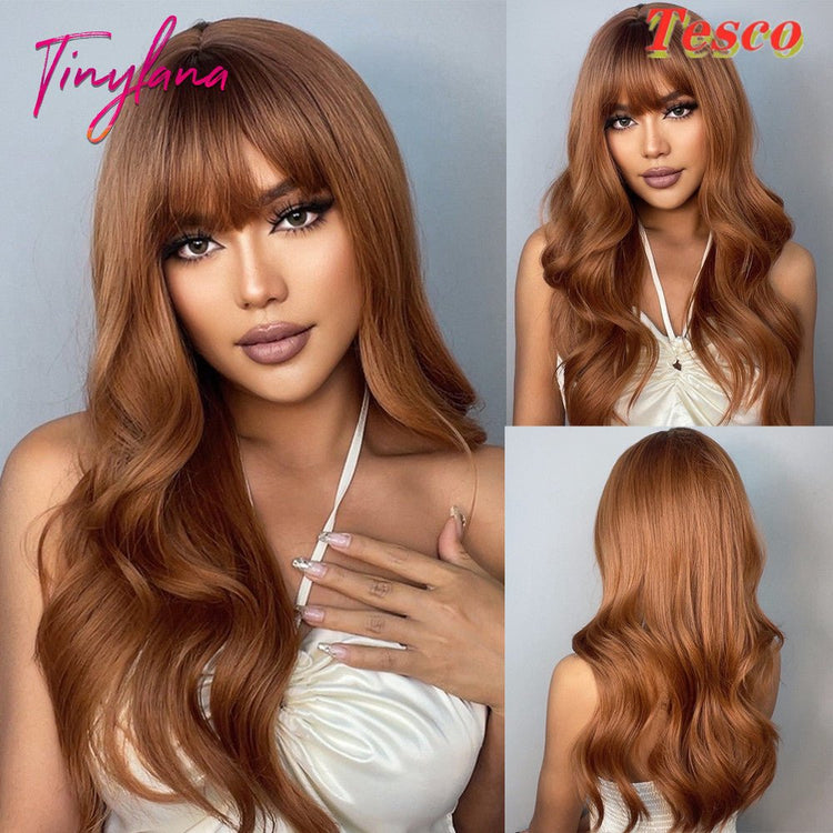 Wavy Wigs with Bangs - Bellezza Boutique