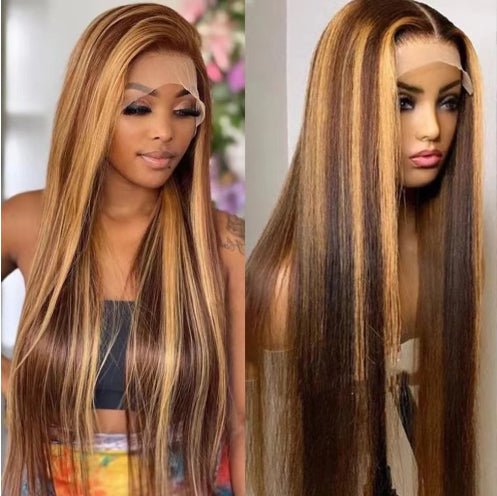 Gradient highlighted wig ombre style synthetic heat-resistant fiber Bellezza Boutique