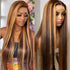 Gradient highlighted wig ombre style synthetic heat-resistant fiber Bellezza Boutique