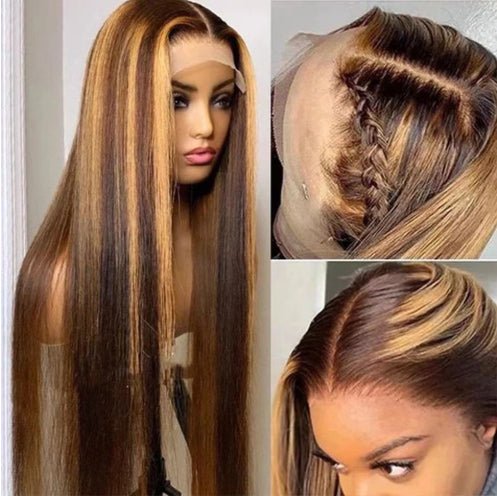Gradient highlighted wig ombre style synthetic heat-resistant fiber Bellezza Boutique