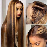Gradient highlighted wig ombre style synthetic heat-resistant fiber Bellezza Boutique